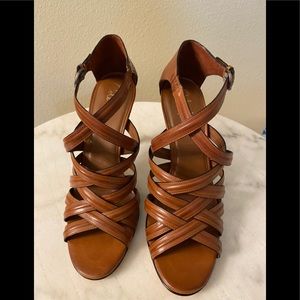 NWOT Cole Haan Brown Leather Nike Air Sandal Heels